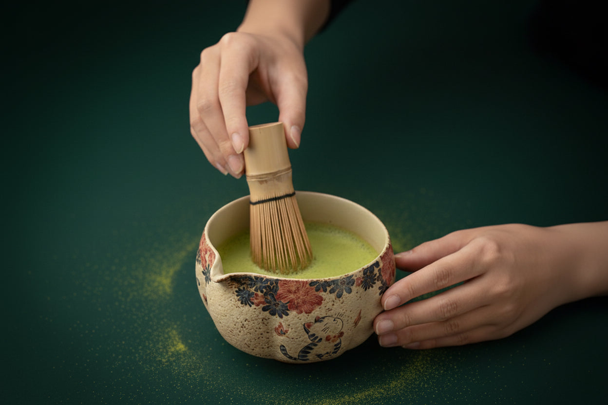 Sakura Katzen Muster Teeschalen-Set – Eleganz trifft auf fernöstliche Teekultur